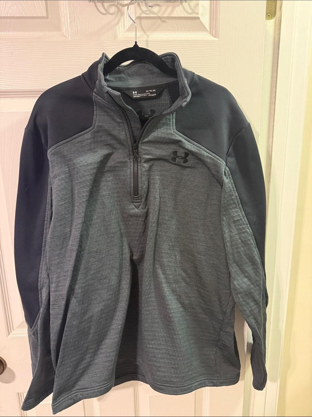Under Armour Gray and Black 1/4 Zip Performance Pullover